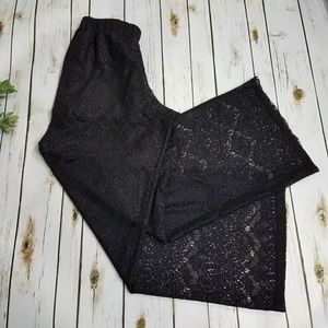 KIRRA Black Beach Pants Lace with Underlay Shorts